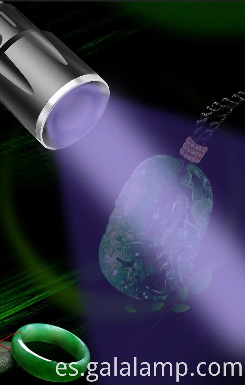 Linterna UV USB portátil para detectar dinero falsificado